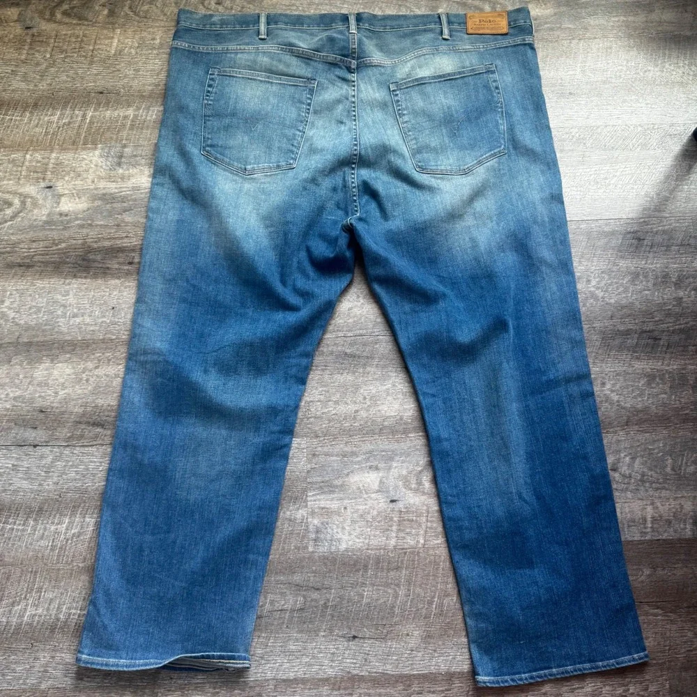 Polo Ralph Lauren Hampton Relaxed Straight Jeans 50B/30 Blue Stretch Denim